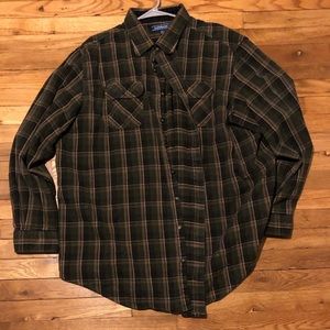 Plaid button down XXLT
